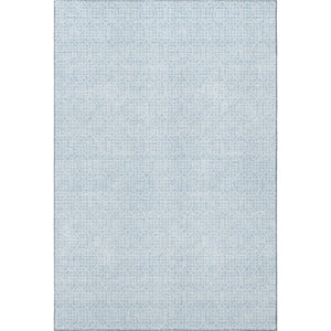 HomeRoots 9' X 12' Sky Blue and Ivory Geometric Area Rug - Washable, UV Protected, Stylish for High-Traffic Spaces 673662