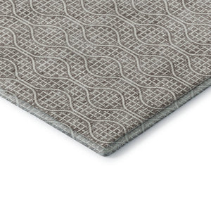 HomeRoots 10' X 14' Taupe & Ivory Geometric Area Rug – Stylish, Washable, UV-Protected for Family Spaces 673669