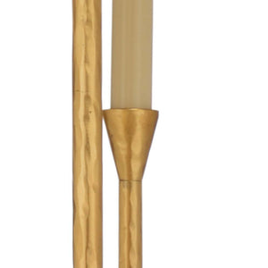 Wildwood Diego Hammered Gold Leaf Lantern Chandelier — 37.5" H Open-Frame, 4 Candle Lights For Entryways 67368