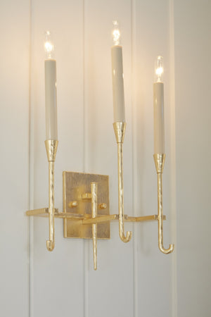 Wildwood Diego Hammered Gold Leaf Lantern Chandelier — 37.5" H Open-Frame, 4 Candle Lights For Entryways 67368