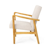 Christopher Knight Home® - Noble House - Perseus Mid Century Modern Fabric Club Chair, Ivory