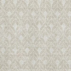 HomeRoots 5' X 8' Beige and Ivory Geometric Area Rug – Washable, Stain Resistant, UV Protected for Modern Homes 673683
