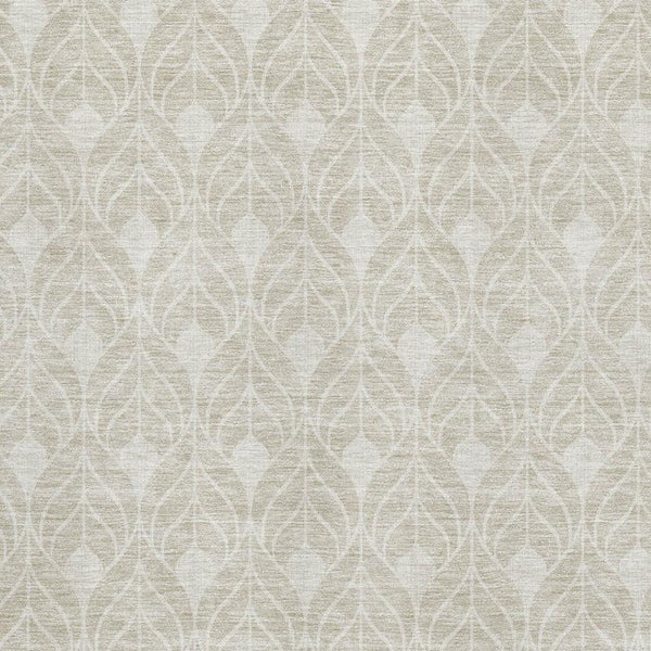 HomeRoots 5' X 8' Beige and Ivory Geometric Area Rug – Washable, Stain Resistant, UV Protected for Modern Homes 673683