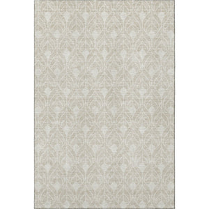 HomeRoots 10' X 14' Beige Geometric Area Rug - Washable, UV-Protected, Stain-Resistant for Modern Spaces 673687