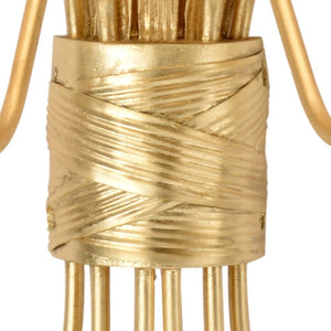 Wildwood Mignon Gold Leaf Sconce With Wrapped Metal Accents — 26.5" Elegant Electrified Candle Lighting Fixture 67369