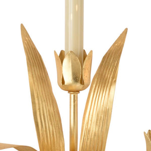 Wildwood Mignon Gold Leaf Sconce With Wrapped Metal Accents — 26.5" Elegant Electrified Candle Lighting Fixture 67369