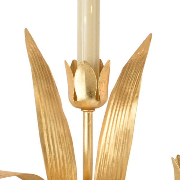 Wildwood Mignon Gold Leaf Sconce With Wrapped Metal Accents — 26.5" Elegant Electrified Candle Lighting Fixture 67369