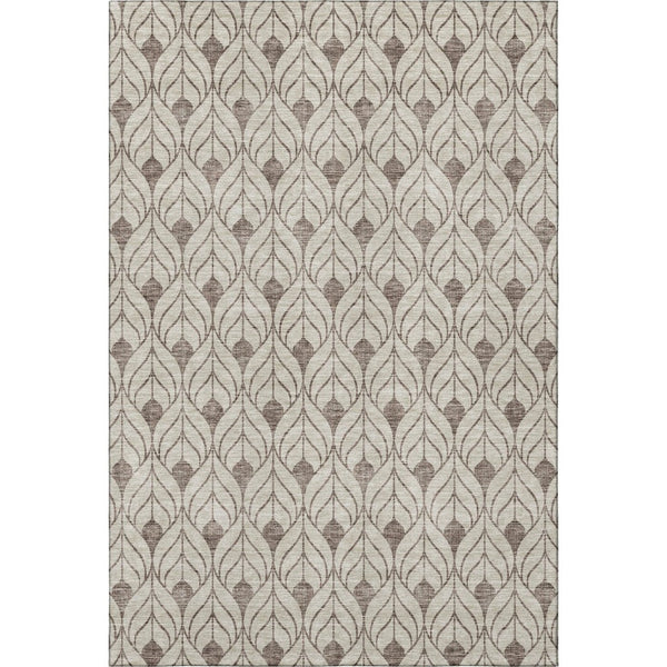 HomeRoots 10' Brown and Beige Geometric Washable Area Rug with UV Protection - Durable, Stylish, Stain Resistant! 673699