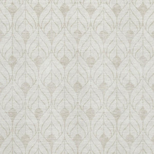 HomeRoots 8' X 10' Modern Ivory and Gray Geometric Area Rug – Washable, UV Protected, Durable for Busy Homes 673727
