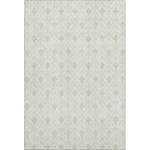 HomeRoots 9' X 12' Ivory and Gray Geometric Area Rug - Stylish, Washable, UV-Protected for Busy Homes! 673728