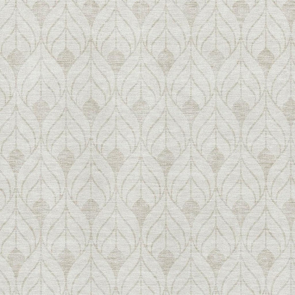 HomeRoots 9' X 12' Ivory and Gray Geometric Area Rug - Stylish, Washable, UV-Protected for Busy Homes! 673728