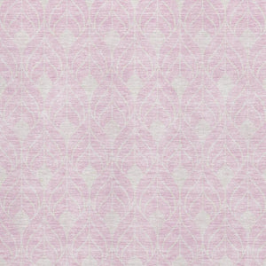 HomeRoots 5' X 8' Pink and Ivory Geometric Area Rug – Stylish, Washable, UV Protected for Busy Homes & Pets 673737