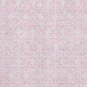 HomeRoots 9' X 12' Pink and Ivory Geometric Washable Area Rug – UV Protected, Durable, Easy-Care, Stylish Design 673740