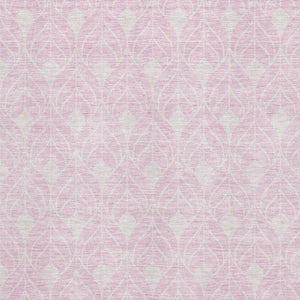 HomeRoots 10' X 14' Pink and Ivory Geometric Washable Area Rug – UV Protected, Stylish, Durable & Family-Friendly! 673741