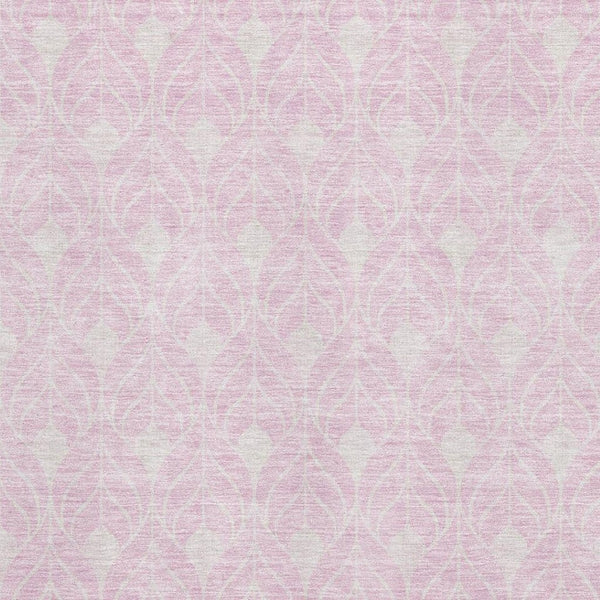 HomeRoots 10' X 14' Pink and Ivory Geometric Washable Area Rug – UV Protected, Stylish, Durable & Family-Friendly! 673741