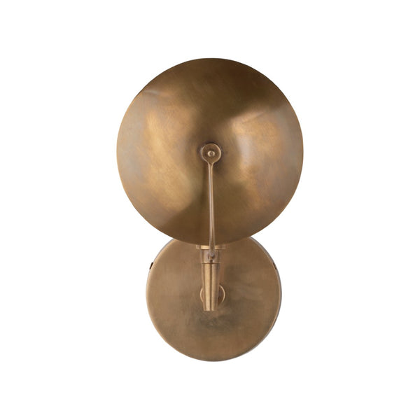 Wildwood Dovi Antique Brass Wall Sconce — Italian Streetlamp Inspired, Reversible Mounting For Versatile Accent Lighting 67375