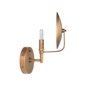 Wildwood Dovi Antique Brass Wall Sconce — Italian Streetlamp Inspired, Reversible Mounting For Versatile Accent Lighting 67375