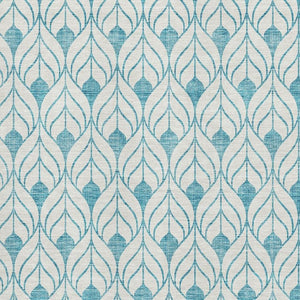 HomeRoots 10' Teal and Ivory Geometric Area Rug – Washable, Stain-Resistant, UV Protected for Stylish Living Spaces 673759