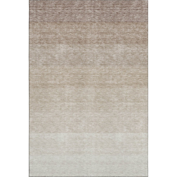 HomeRoots 8' X 10' Beige Ombre Area Rug - Stylish, Washable, UV-Protected for High-Traffic Living Spaces 673763
