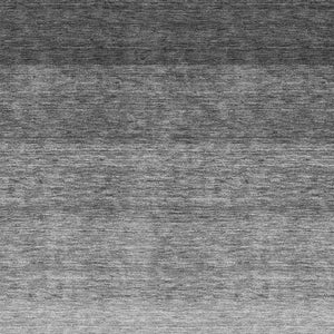 HomeRoots 5' Black & Gray Ombre Washable Area Rug - Stylish, Durable, UV Protected for Modern Homes & Pets 673767