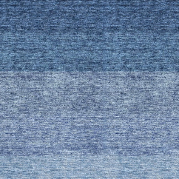 HomeRoots 9' X 12' Stylish Blue and Ivory Ombre Area Rug – Washable, UV Protected, Perfect for High-Traffic Spaces 673776
