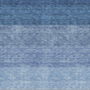 HomeRoots 10' Blue and Ivory Ombre Area Rug - Washable, UV Protected, Stain Resistant for Busy Homes & Pets 673777