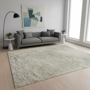HomeRoots 5' X 8' Ombre Area Rug in Brown & Beige – Washable, Stain-Resistant, UV Protected for Modern Spaces 673779