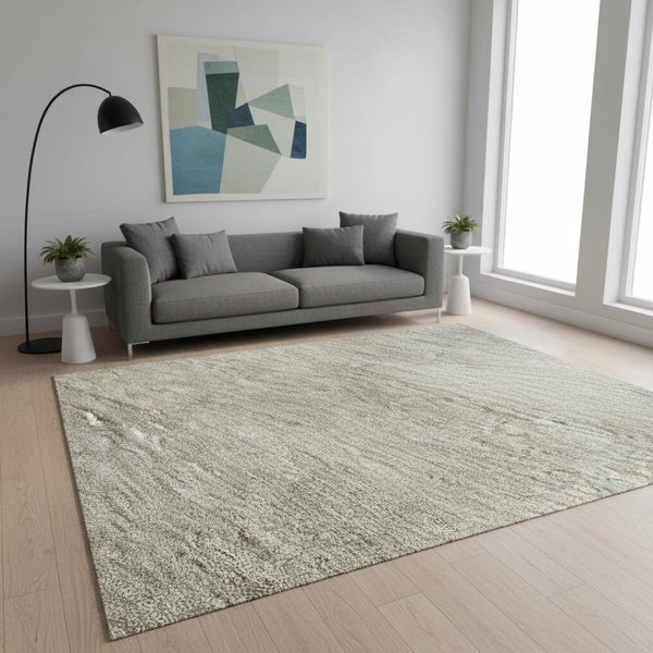 HomeRoots 5' X 8' Ombre Area Rug in Brown & Beige – Washable, Stain-Resistant, UV Protected for Modern Spaces 673779