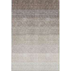 HomeRoots 5' X 8' Ombre Area Rug in Brown & Beige – Washable, Stain-Resistant, UV Protected for Modern Spaces 673779