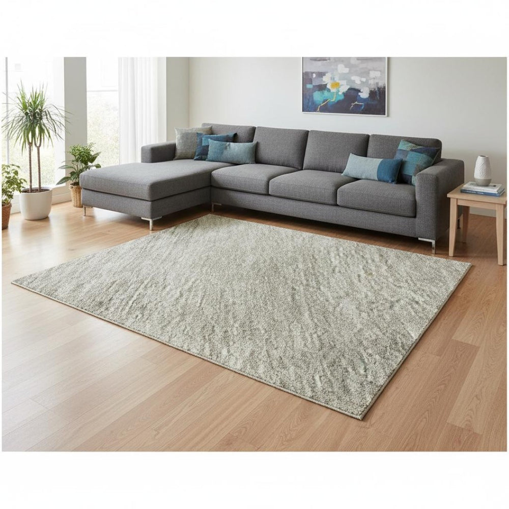 HomeRoots 9' Washable Brown and Beige Ombre Area Rug with UV Protection – Durable, Stylish, and Easy-Care Solution 673782