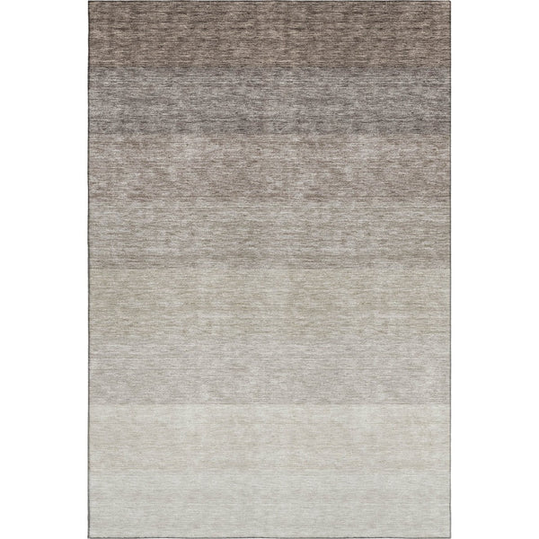 HomeRoots 9' Washable Brown and Beige Ombre Area Rug with UV Protection – Durable, Stylish, and Easy-Care Solution 673782