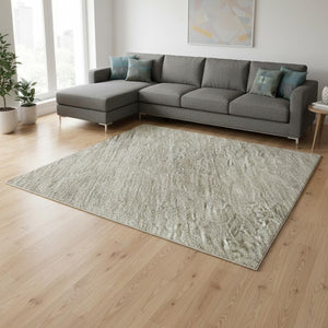 HomeRoots 10' Brown & Beige Ombre Washable Area Rug – UV Resistant, Durable, Stain-Repellent Design for Modern Homes 673783