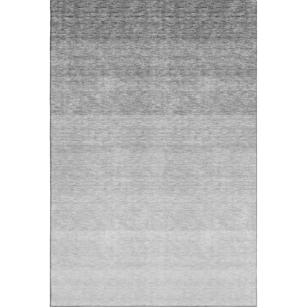 HomeRoots 9' X 12' Gray & Silver Ombre Area Rug - Washable, UV Protected, Modern Design for Any Space 673788