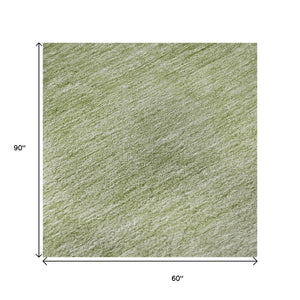 HomeRoots 5' X 8' Green Ombre Area Rug - Soft, Stain-Resistant, UV-Protected for Modern Home Décor Style 673791