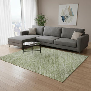 HomeRoots 10' X 14' Green Ombre Area Rug - Washable, UV Protected, Soft, Stylish & Perfect for High-Traffic Areas 673795