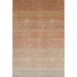 HomeRoots 5' X 8' Modern Rust and Beige Ombre Area Rug - Washable, UV Protected, Stain Resistant, Durable Design 673797