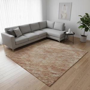 HomeRoots 9' X 12' Ombre Area Rug in Rust and Beige – Stylish, Washable, UV-Protected for High-Traffic Spaces 673800