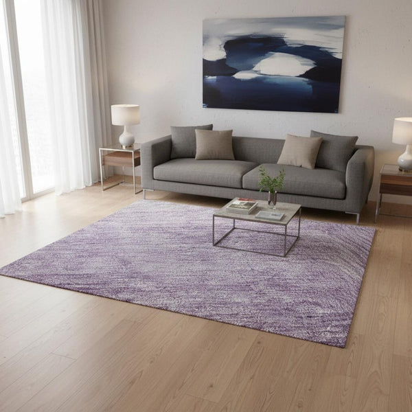 HomeRoots 5' X 8' Purple Ombre Area Rug - Soft, Washable, UV Protected for Modern Living Spaces & Durability 673809