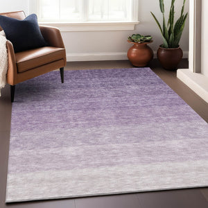 HomeRoots 9' X 12' Purple Ombre Area Rug - Soft, Durable, UV-Protected, Stain-Resistant for Modern Living Spaces 673812