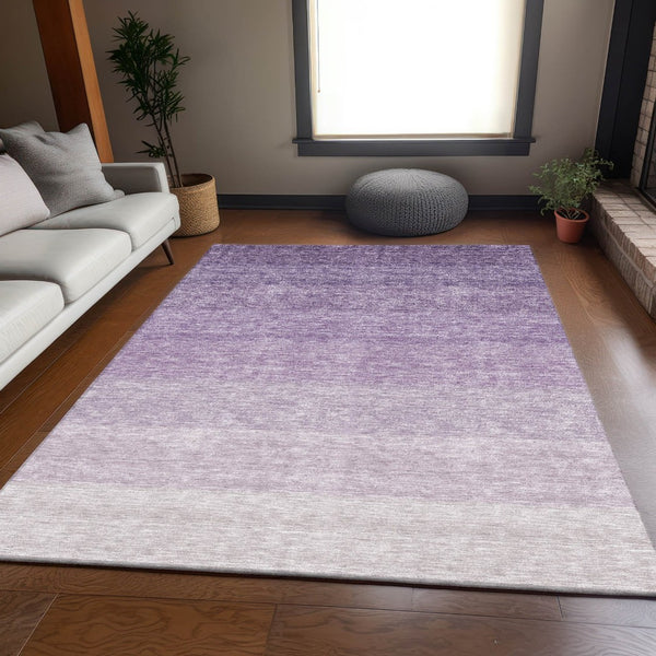 HomeRoots 9' X 12' Purple Ombre Area Rug - Soft, Durable, UV-Protected, Stain-Resistant for Modern Living Spaces 673812