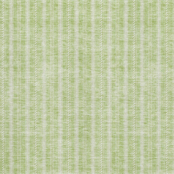 HomeRoots 5' x 8' Artichoke Green & Ivory Striped Area Rug – Durable, Washable, UV-Protected for Busy Homes 673821