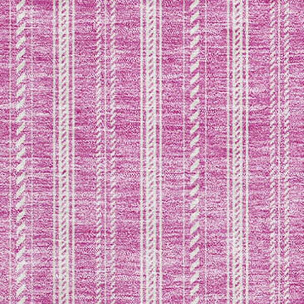 HomeRoots 10' X 14' Washable Blush & Ivory Striped Area Rug with UV Protection for Stylish and Durable Spaces 673837
