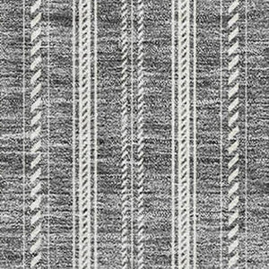 HomeRoots 8' X 10' Gray and Ivory Striped Area Rug - UV Protected, Washable, Stain-Resistant for Family Homes 673847