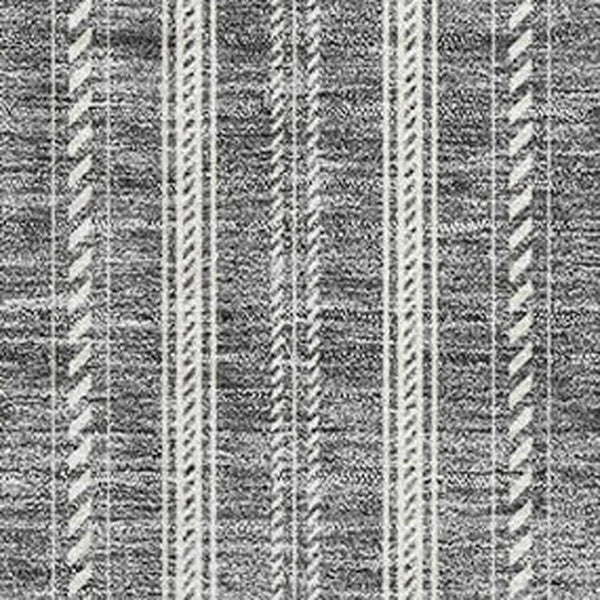 HomeRoots 8' X 10' Gray and Ivory Striped Area Rug - UV Protected, Washable, Stain-Resistant for Family Homes 673847