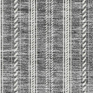 HomeRoots 9' X 12' Gray and Ivory Striped Washable Area Rug with UV Protection for Stylish, Busy Homes 673848