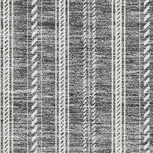 HomeRoots 10' Gray and Ivory Striped Washable Area Rug - UV Protected, Durable, Easy Care for Busy Homes 673849