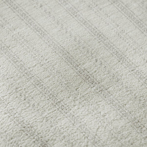 HomeRoots 5' X 8' Ivory and Beige Striped Area Rug - Durable, Washable, UV-Protected for Busy Homes & Spaces 673851