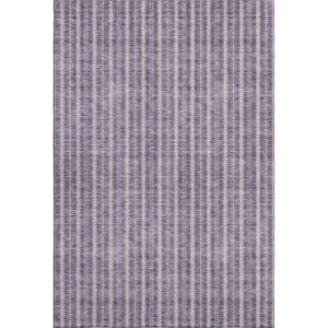 HomeRoots 5' X 8' Purple And Ivory Striped Area Rug - Washable, Stain-Resistant, UV Protected for Every Space! 673869