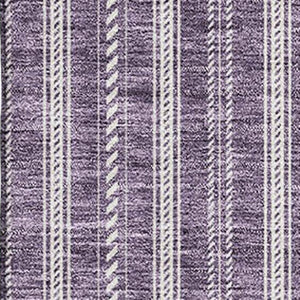 HomeRoots 8' X 10' Striking Purple and Ivory Striped Area Rug - Durable, Washable, UV-Protected for Busy Homes 673871