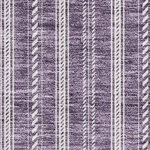 HomeRoots 9' X 12' Purple and Ivory Striped Washable Area Rug with UV Protection for Indoor/Outdoor Use 673872
